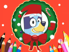 Spēle Coloring Book: Bluey Santa Claus