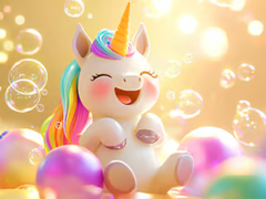 Spēle Jigsaw Puzzle: Unicorn Bubble Fun