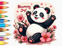 Spēle Coloring Book: Little Panda Cherry Blossoms