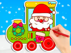 Spēle Coloring Book: Christmas Train