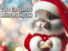 Spēle Cute Christmas Animals Jigsaw