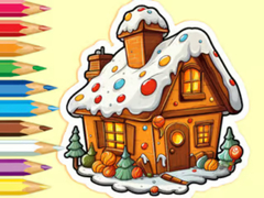 Spēle Coloring Book: Christmas Candy House