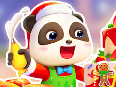 Spēle Jigsaw Puzzle: Baby Panda Christmas Chef