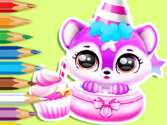 Spēle Coloring Book: Baby Fluff's Birthday