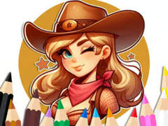 Spēle Coloring Book: Cowgirl