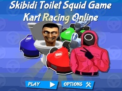 Spēle Skibidi Toilet Squid Game Kart Racing Online