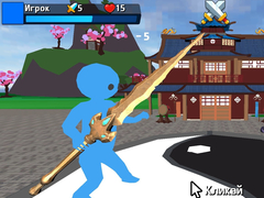 Spēle Obby Stickman  On Swords