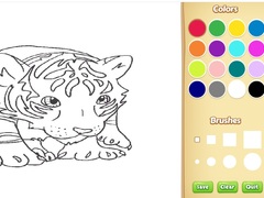 Spēle Baby Tiger Coloring Book