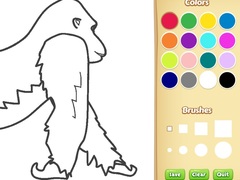 Spēle Gorilla Coloring Book for Kids