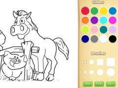 Spēle Farm Animals Coloring Book for Kids