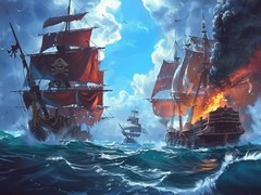 Spēle Pirate Ships: Build and Fight