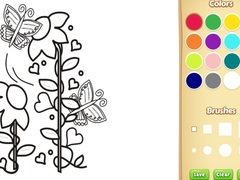 Spēle Butterflies and Flowers Coloring Book for Kids