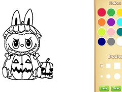 Spēle Halloween Labubu Coloring & Drawing Game