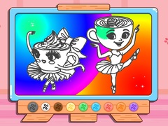 Spēle Coloring Book: Ballerina Cappuccin