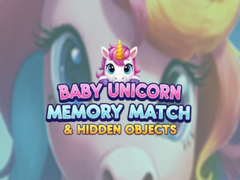 Spēle Baby Unicorn Memory Match & Hidden Objects