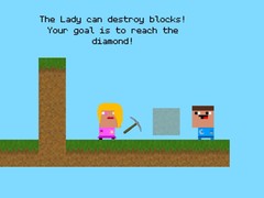 Spēle Lady And Nubik Build And Dig