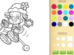 Spēle Clown Coloring Pages