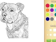 Spēle Dog Coloring Book for Adults