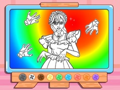 Spēle Coloring Book: Wednesday Addams Dancing
