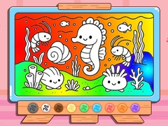 Spēle Coloring Book: Kawaii Sea Animals