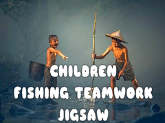 Spēle Children Fishing Teamwork Jigsaw