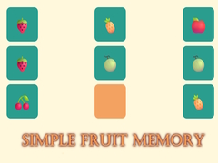 Spēle Simple Fruit Memory