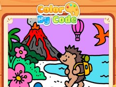 Spēle Color By Code Volcano Hedgehog