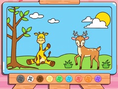 Spēle Coloring Book: Giraffe And Deer