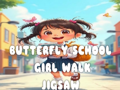 Spēle Butterfly School Girl Walk Jigsaw