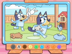 Spēle Coloring Book: Bluey & Bingo Chasing Play