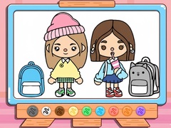 Spēle Coloring Book: Toca Boca Back To School
