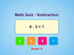 Spēle Math Quiz - Subtraction