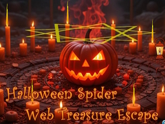 Spēle Halloween Spider Web Treasure Escape