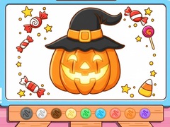 Spēle Coloring Book: Halloween Pumpkin