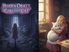Spēle Hidden Object - Girl and Cat