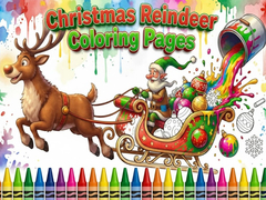 Spēle Christmas Reindeer Coloring Pages