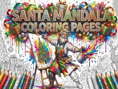 Spēle Santa Mandala Coloring Pages