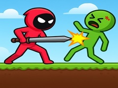 Spēle Red Stickman vs Monster School