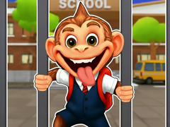 Spēle Jigsaw Puzzle: Monkey Student School Prank