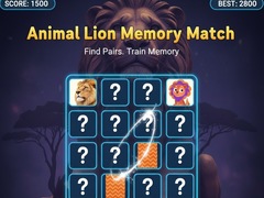 Spēle Animal Lion Memory Match