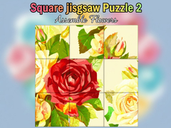 Spēle Square jigsaw Puzzle 2  Assemble Flowers