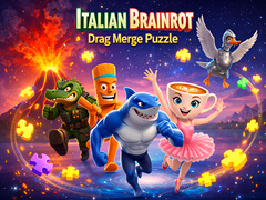 Spēle Italian Brainrot Drag Merge Puzzle