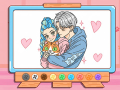 Spēle Coloring Book: Kpop Valentine's Day