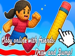 Spēle Obby online with friends: Draw and Jump!
