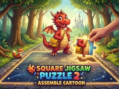 Spēle Square jigsaw Puzzle 2 - Assemble Cartoon