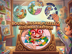 Spēle Round Jigsaw Puzzle 2 Assemble Cartoon