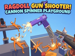 Spēle Ragdoll Gun Shooter! Cannon Spinner Playground