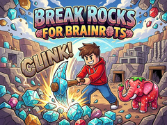 Spēle Break Rocks For Brainrots