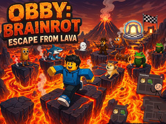 Spēle Obby: Brainrot escape from Lava