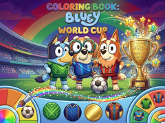 Spēle Coloring Book: Bluey World Cup